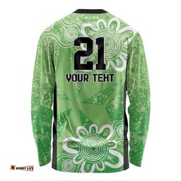 Australian Stars Cricket Custom Long Sleeve T-shirt Minimalism Aboriginal