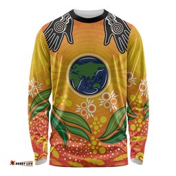 Australia Earth Day Indigenous Long Sleeve T-shirt Save The Earth