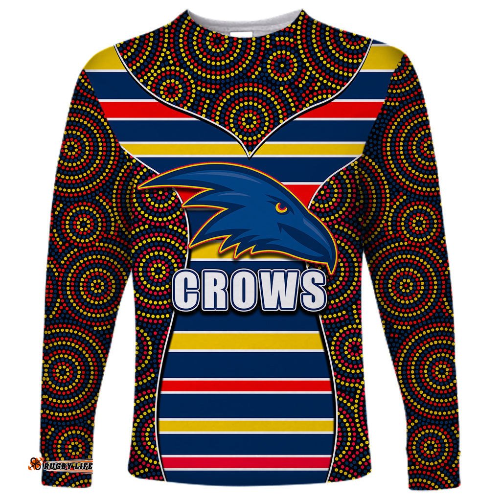 AFL Crows Long Sleeve T-shirt Mix Dot Aboriginal