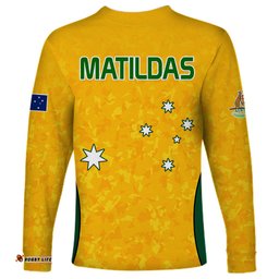 Australia Soccer Long Sleeve T-shirt Socceroos With Kangaroo Matildas 2023