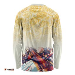 Melbourne Horse Racing Long Sleeve T-shirt Yellow Rose Champion