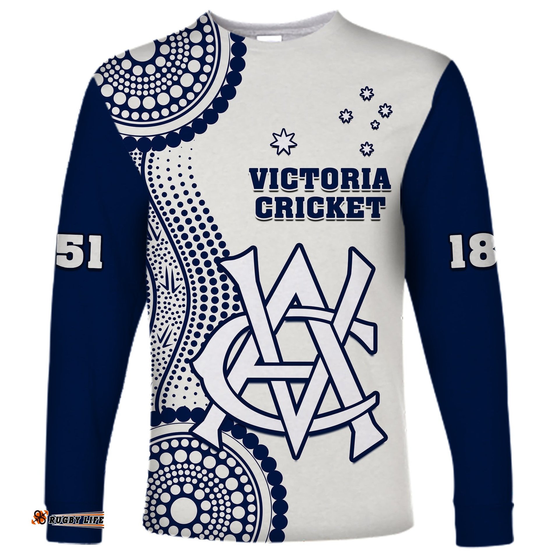 Victoria Cricket Long Sleeve T-shirt Sheffield Shield Australia Indigenous