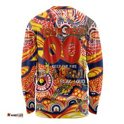 Custom NAIDOC Week 2024 Sunnies Long Sleeve T-shirt Aboriginal Animals Keep The Fire Burning