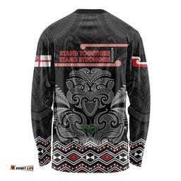 Aotearoa Toitu Te Tiriti Long Sleeve T-shirt Stand Together! Stand Stronger! NZ Tiki