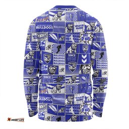 Canterbury-Bankstown Bulldogs Long Sleeve T-shirt - Team Of Us Die Hard Fan Supporters Comic Style Long Sleeve T-shirt