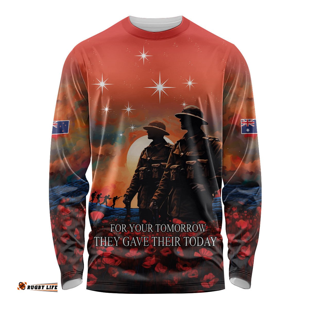 New Zealand ANZAC The Stars of Matariki Long Sleeve T-shirt For Your Tomorrow They Gave Their Today
