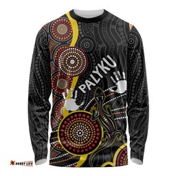 PALYKU Australia Lizard Aboriginal Art Long Sleeve T-shirt