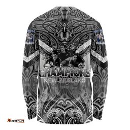 New Zealand Long Sleeve T-shirt Rugby Aotearoa Champions