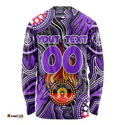 Personalised NAIDOC Week 2024 Fremantle Dockers Freo Long Sleeve T-shirt Australian Aboriginal Hand Painting