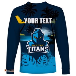 NRL Titans Long Sleeve T-shirt Summer Style