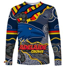 The Crows Football Long Sleeve T-shirt Adelaide Be Unique Aboriginal Dots