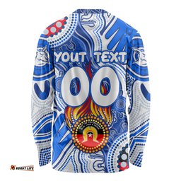 Personalised NAIDOC Week 2024 Melbourne Demons Long Sleeve T-shirt Australian Aboriginal Hand Painting