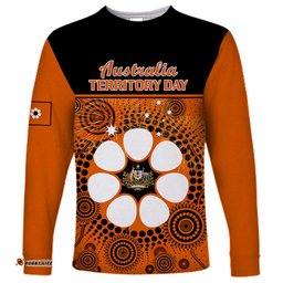 Personalised 1 July Australia Territory Day Long Sleeve T-shirt Aboriginal Pattern