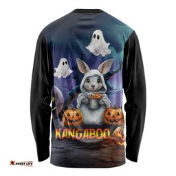 Happy Kangaboo Long Sleeve T-shirt Kangaroo and Halloween Haunted House