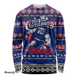 Personalized Bulldogs Football Xmas Long Sleeve T-shirt Australia AFL Mascot