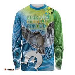 Vivid Kookaburra NAIDOC 2024 Long Sleeve T-shirt Aboriginal Art Style