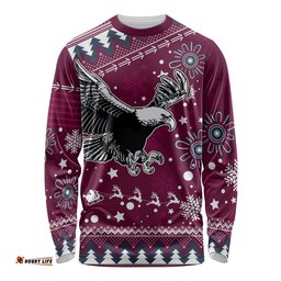 Sea Eagles Rugby Long Sleeve T-shirt Manly Boys Victory Christmas