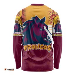 NRL Broncos Champions Long Sleeve T-shirt Proud Newcastle Aboriginal