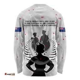 New Zealand ANZAC Day Long Sleeve T-shirt For The Nurse Lest We Forget