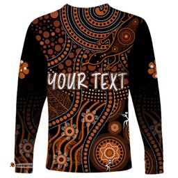Personalised Northern Territory Day Long Sleeve T-shirt Indigenous Sun and Life Art