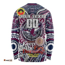 Custom NAIDOC Week 2024 Eagles Long Sleeve T-shirt Mascot Rugby