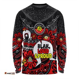 Australia Long Sleeve T-shirt Naidoc Week Torres Strait Symbol With Aboriginal Pattern Inspired Black