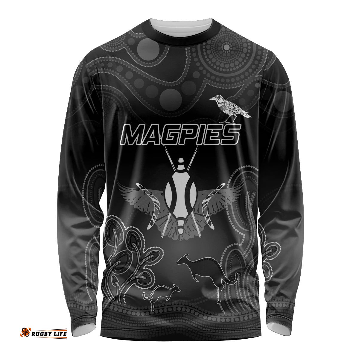 Collingwood Football Long Sleeve T-shirt Magpies The Starry Night Indigenous