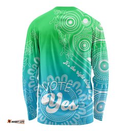 Australia Walk For Yes Long Sleeve T-shirt Indigenous Voice Aboriginal Green