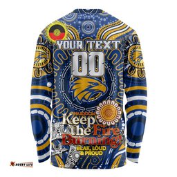 Custom West Coast Eagles NAIDOC Week 2024 Long Sleeve T-shirt Mascot Football