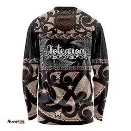 Kia Ora New Zealand Long Sleeve T-shirt Aotearoa Proud Maori With Silver Fern