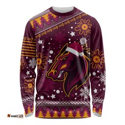 Broncos Rugby Long Sleeve T-shirt Heart Of All Queenland Christmas Unique