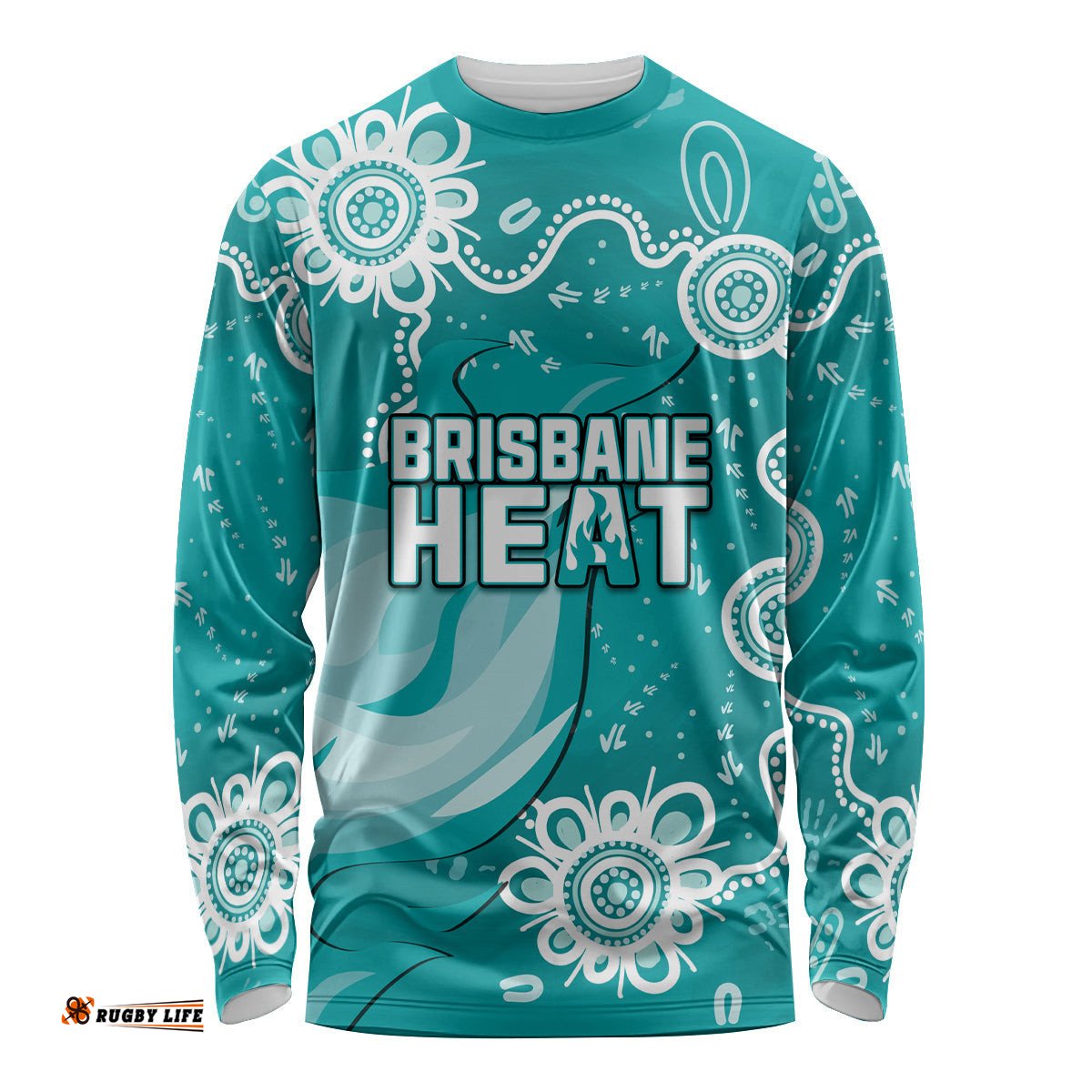 Custom Brisbane Cricket Indigenous Long Sleeve T-shirt Feel The Heat