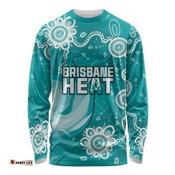 Custom Brisbane Cricket Indigenous Long Sleeve T-shirt Feel The Heat