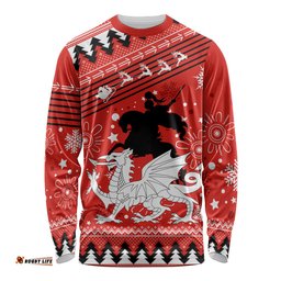 Custom Dragons Rugby Long Sleeve T-shirt Chirstmas 2023