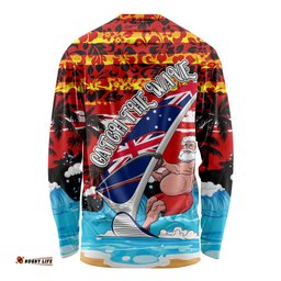 Australia Surfing Christmas Long Sleeve T-shirt Catch The Wave