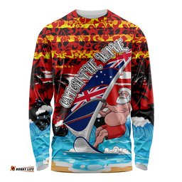 Australia Surfing Christmas Long Sleeve T-shirt Catch The Wave