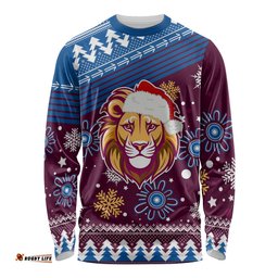 Custom Lions Football Long Sleeve T-shirt Christmas 2023