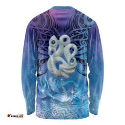 New Zealand Matariki Long Sleeve T-shirt Aotearoa Maori New Year Manaia Galaxy