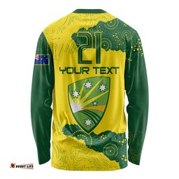 Custom Australia Cricket Long Sleeve T-shirt History Commemorative World Cup Winners