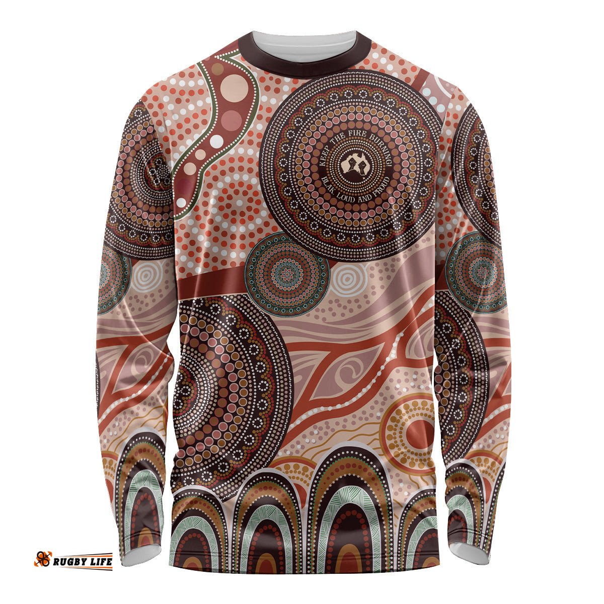 Generational Warriors NAIDOC 2024 Long Sleeve T-shirt Make a Fire Indigenous Cultural Spirit