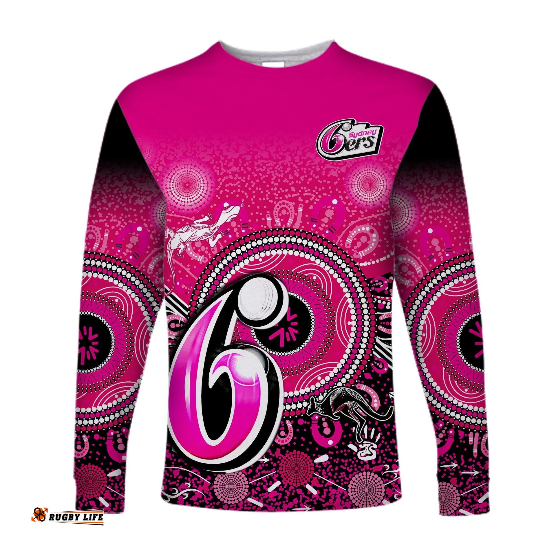 Sydney Sixers Long Sleeve T-shirt Aboriginal Australia Cricket Champion