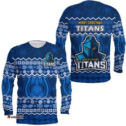 Titans Aboriginal Gold Coast Christmas Long Sleeve T-shirt