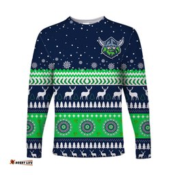 Raiders Long Sleeve T-shirt Canberra Merry Christmas The Milk