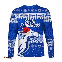 South Alice Football Club Long Sleeve T-shirt Christmas Kangaroos Simple Style