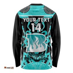 Custom Brisbane Heat Long Sleeve T-shirt We Are The Champions Aboriginal Art