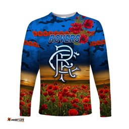 Rovers Football Club ANZAC Long Sleeve T-shirt Poppy