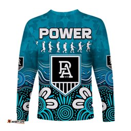 Power Anzac Long Sleeve T-shirt Port Adelaide Aboriginal Remember Them