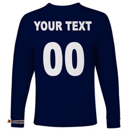 Custom Text And Number NRL Cowboys Long Sleeve T-shirt Mix Jersey