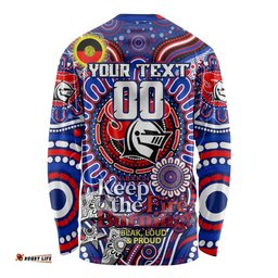 Custom NAIDOC Week 2024 Knights Long Sleeve T-shirt Mascot Rugby