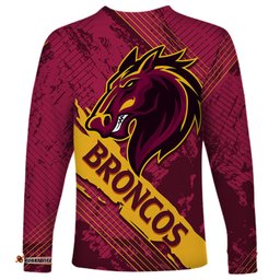 Brisbane Broncos Long Sleeve T-shirt NRL Angry Broncos